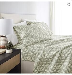 NEW! Casual Comfort iEnjoy Cal King 4PC Floral Dream Patterned Sheet Set